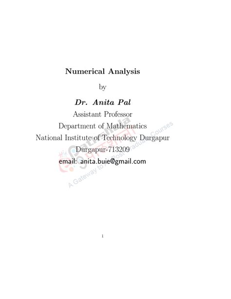 Monte carlo method - NUMERICAL ANALYSIS - Numerical Analysis by Dr ...