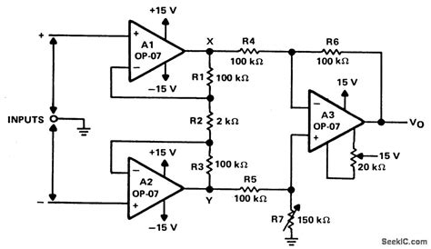 高输入阻抗差分放大器电路-线性放大电路-维库电子市场网