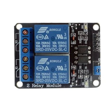Buy 5V 2Channel Relay Module with Optocoupler - SunRobotics