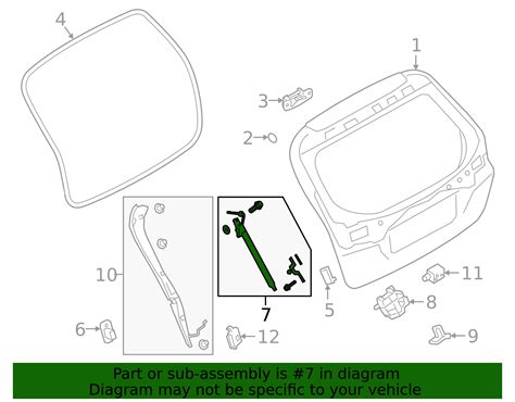 2020-2025 Subaru Outback Support Cylinder 63329AN01C | OEM Parts Online