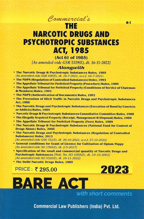 The Narcotic Drugs And Psychotropic Substances Act , 1985 – M&J ...