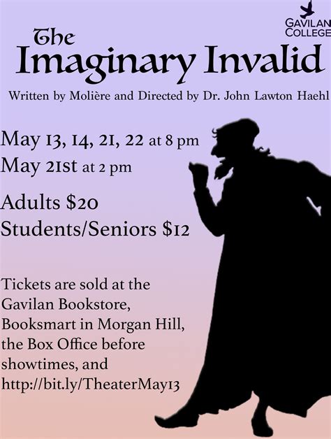 Molière "The Imaginary Invalid" at Gavilan College - Performances May ...