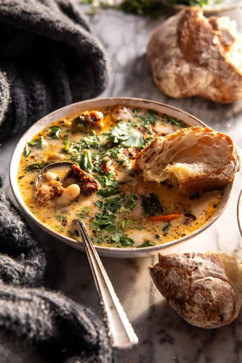 Creamy Tuscan White Bean Lemon Soup. - Recipesedge