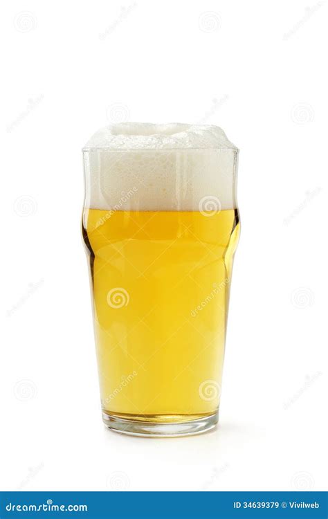 Pint of lager beer stock image. Image of draught, brewery - 34639379