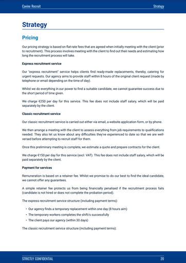 Recruitment Agency Business Plan Template 的图像结果