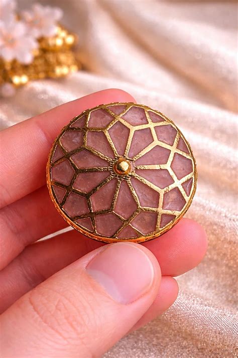 Azure Mosaic Bandhgal Button – Shiny Dabba