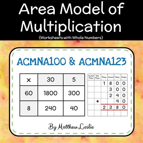 Image result for Area Model Multiplication Grade 5