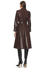 Alice + Olivia Elicia Faux Leather Trench in Toffee | REVOLVE