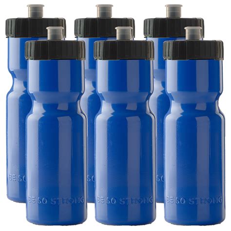50 Strong Sports Squeeze Water Bottle Team Pack - Includes 6 Bottles ...