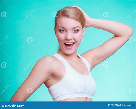 Young Sporty Woman Fit Fitness Blond Girl Stock Image - Image of lifestyle, workout: 38877869