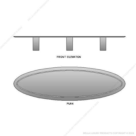 Alroy Oval Shaped Boardroom Table for | | Della