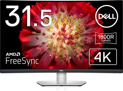 Dell 32" (81.28 cm) Curved 4K UHD Monitor - S3221QS, Resolution 3840 x ...