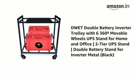 Watch DWET Double Battery Inverter Trolley with 6 360º Movable Wheels ...