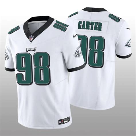 Philadelphia Eagles Jalen Carter White Jersey Vapor F.U.S.E. Limited ...