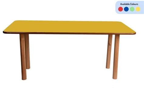 Brilla Wooden Classroom Table 6 Seater Rectangle shape for Preschools ...