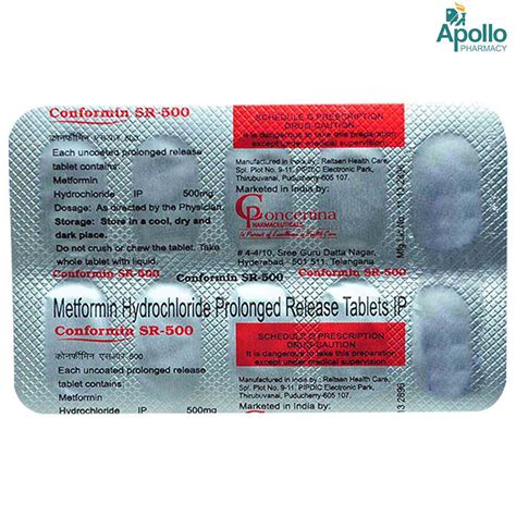 CONFORMIN SR 500MG TABLET Price, Uses, Side Effects, Composition ...