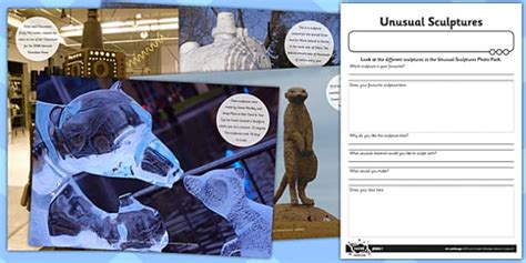 Worksheet / Worksheet Unusual Sculptures Unusual Sculptures Photo Pack,