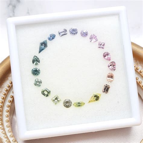 非加熱サファイア 3.30ct MIX 19pcs セット 色相環 | 色石堂
