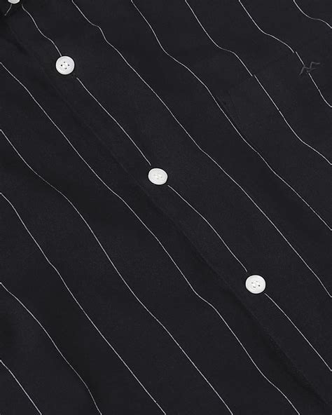 Buy Black Cotton Linen Stripe Slim Fit Casual Shirt Online at Muftijeans