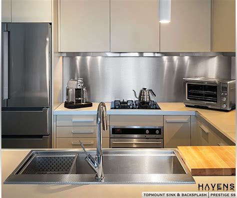 Custom Stainless Steel Kitchen Backsplash - Any Size - Havens | Luxury ...
