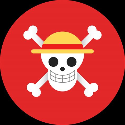 One Piece Straw Hat Pirate Flag PNG Image