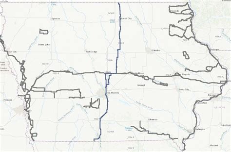 Map Of Iowa Showing Towns