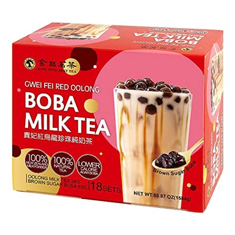 King Ping Best Tea - Boba Bubble Milk Tea Kit with Brown Sugar Boba ...