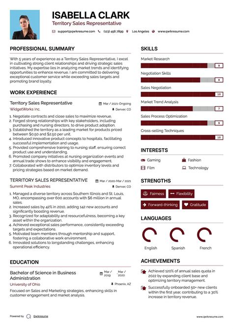 10+ Territory Sales Representative Resume Samples & Templates for 2025