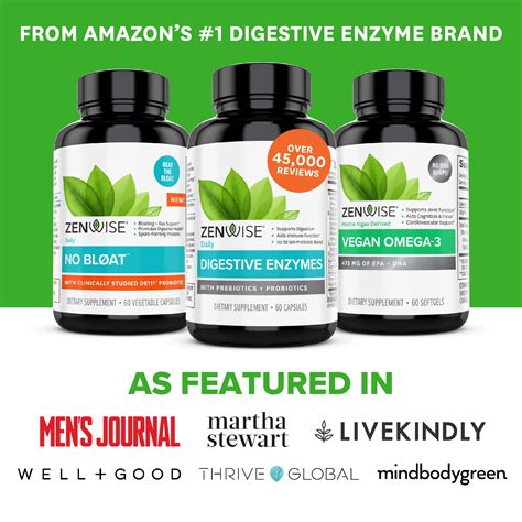 Zenwise Digestive Enzymes Plus Prebiotics & Probiotics Supplement, 180 Servings, Vegan Formula ...