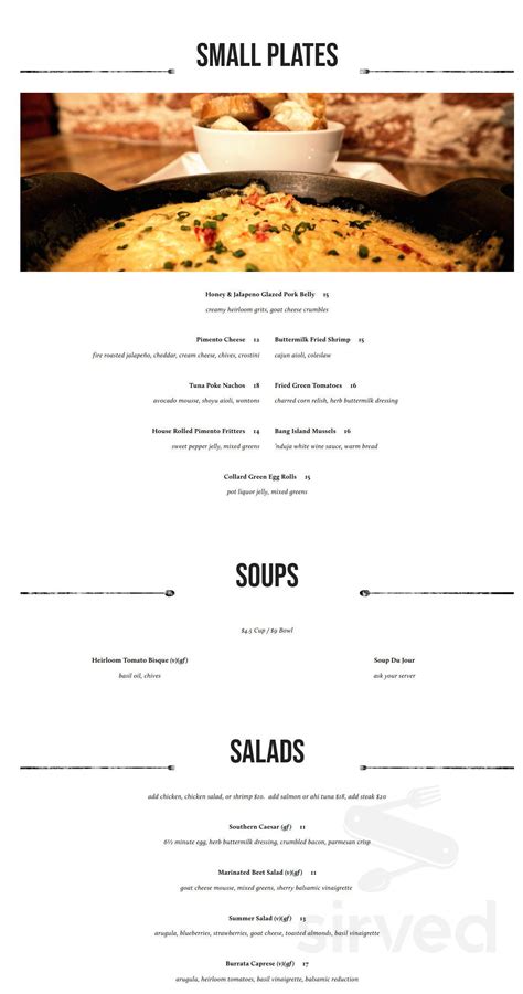 Century House menu in Woodstock, Georgia, USA