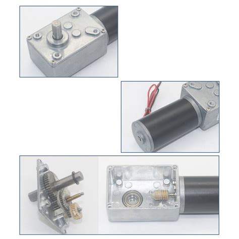 Buy 12V 24V DC Worm Gear Motor Reversible Self-locking High Torque ...