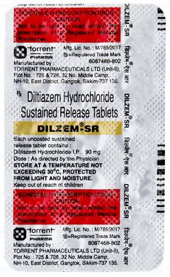 Dilzem 90 Mg Tablet Sr 15 - Uses, Side Effects, Dosage, Price | Truemeds