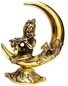 Chandra Art Collection Lord Krishna sitting on moon, Idol Krishan ...