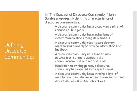 Discourse Community Examples