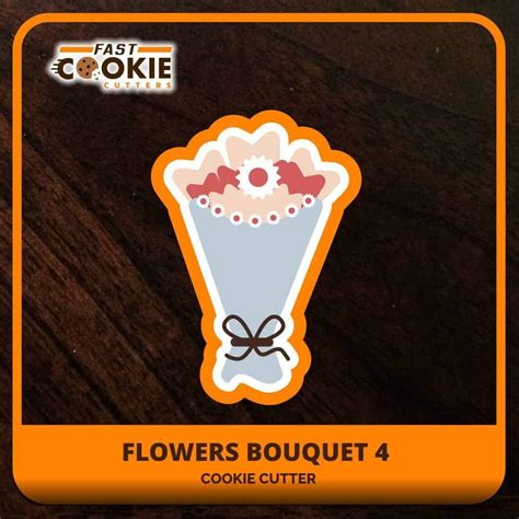 Flowers Bouquet 4 Cookie Cutter - Fast Cookie Cutters
