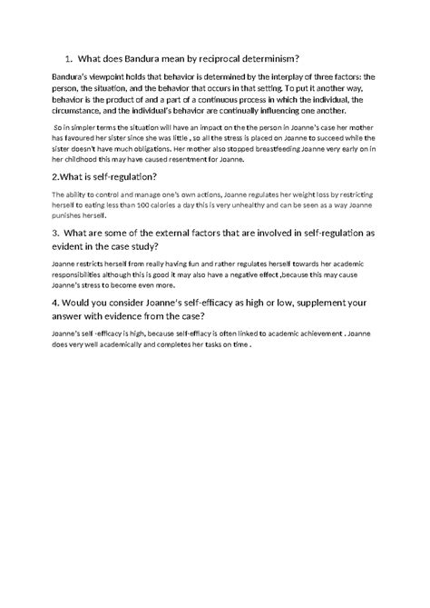 What does Bandura mean by reciprocal determinism - 1. What does Bandura ...