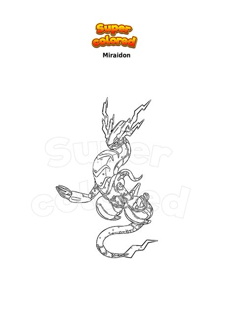 Miraidon Pokemon Card Coloring Page
