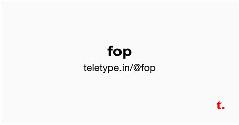 @fop — Teletype