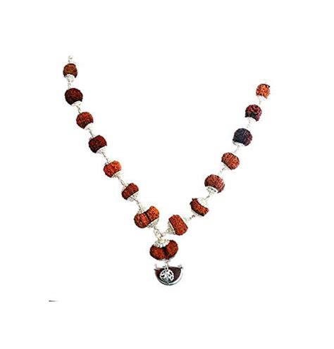 SevenHills Sarva Siddha Mala Silver Plated Natural Brown Beads 1-14 ...