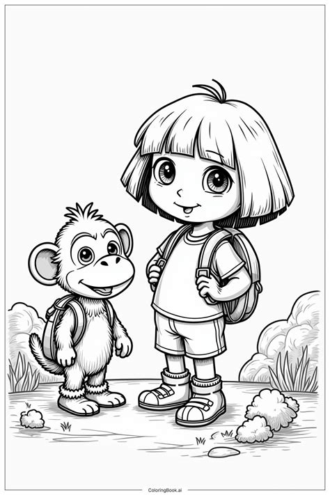 Dora Coloring Paper