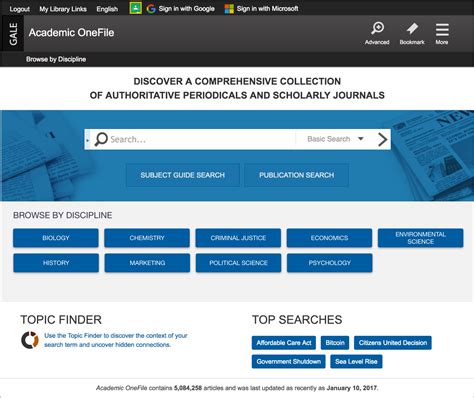 Academic OneFile Expands Browse-By-Discipline Feature | Gale Blog ...