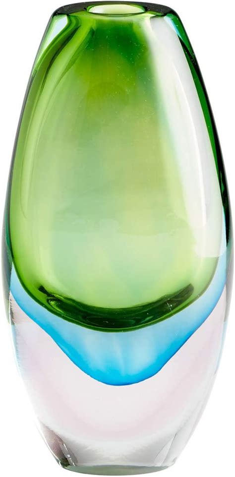 Buy Cyan Design Canica Blue and Green 11 34" H Large Glass Vase Online ...