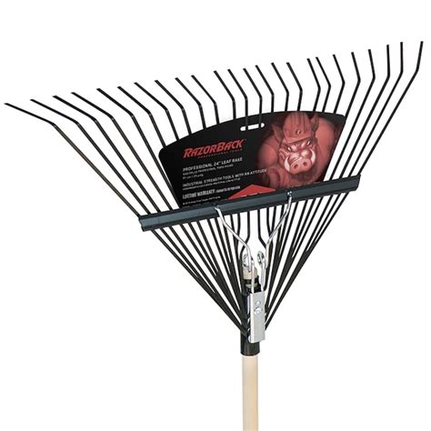 Razor-Back 34-in L Wood-Handle Steel Garden Rake 2911200 at Lowes.com