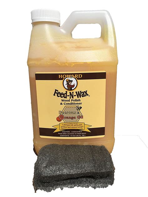 Howard Feed-N-Wax Restorative Wood Furniture Polish and Conditioner 64 ...