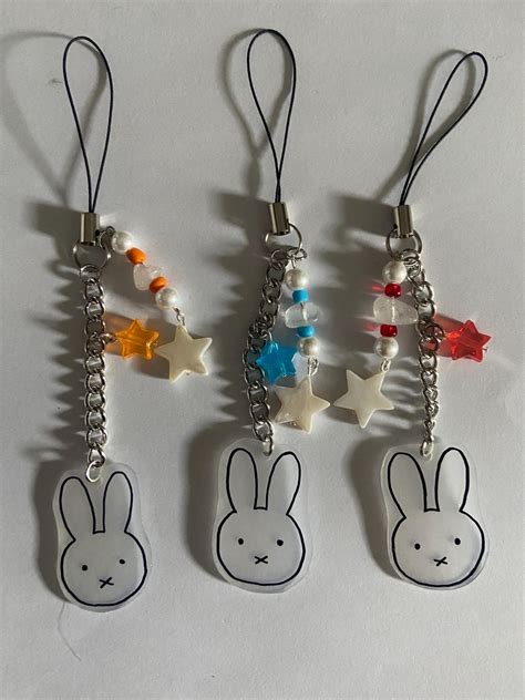 Handmade Bunny Shrinky Dink Keychain - Etsy