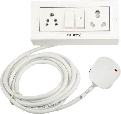 PALFREY Electric Extension Board-Two Switches with Socket|2 meter Wire ...