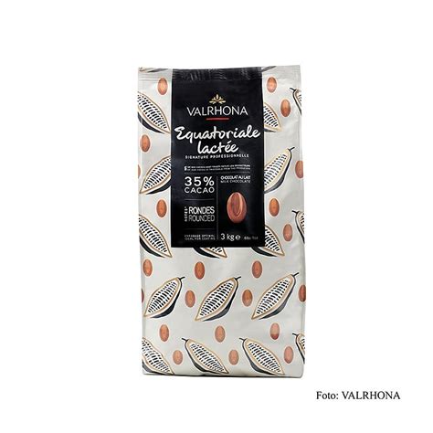 Valrhona Equatoriale Lactee, tam yagli sutlu kuvertur, callets olarak ...