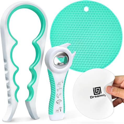 Amazon.com: Jar Opener for Weak Hands, Seniors Multi-Function Non Slip ...