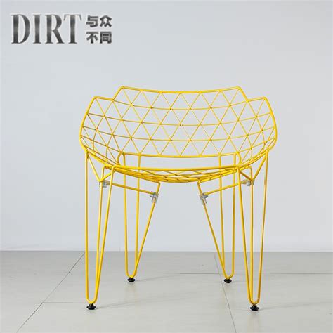 丹麦设计师餐厅家具椅子不锈钢餐椅家用靠背休闲椅网红咖啡店单椅-淘宝网