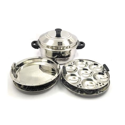 Nyra® Stainless-Steel Multi-purpose Idly/Momos/Dhokla Cooker-14 Pieces ...